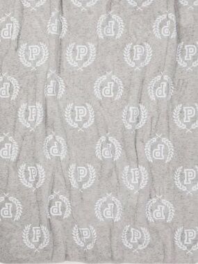 Victoria Secret PINK Grey and White logo blanket